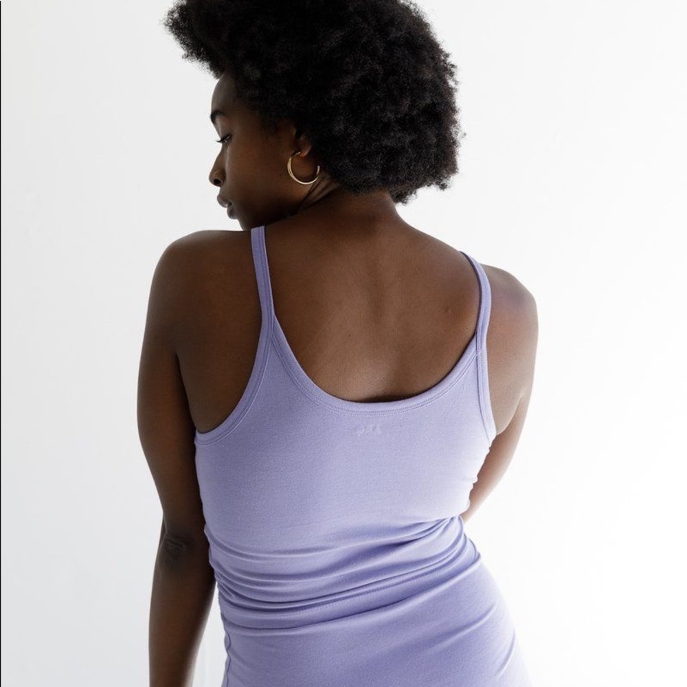 EUC arq crop tank periwinkle size small s